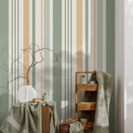 Farmhouse Striped Wallpaper Chevron Wallpaper Peel and Stick and Traditional Wallpaper - D804 - WallTrend