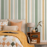 Farmhouse Striped Wallpaper Chevron Wallpaper Peel and Stick and Traditional Wallpaper - D804 - WallTrend