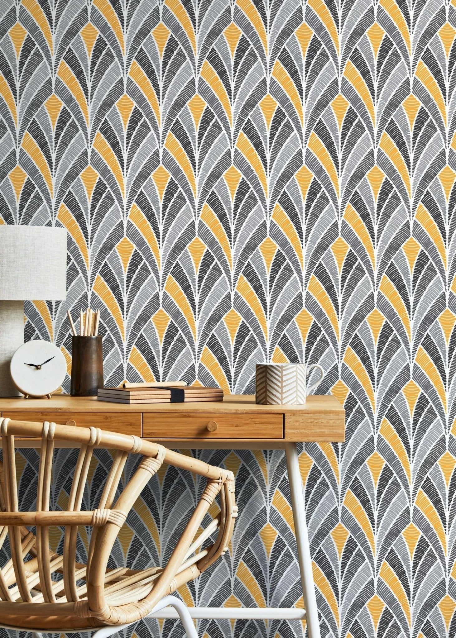 Feather Herringbone Wallpaper - D016 - WallTrend