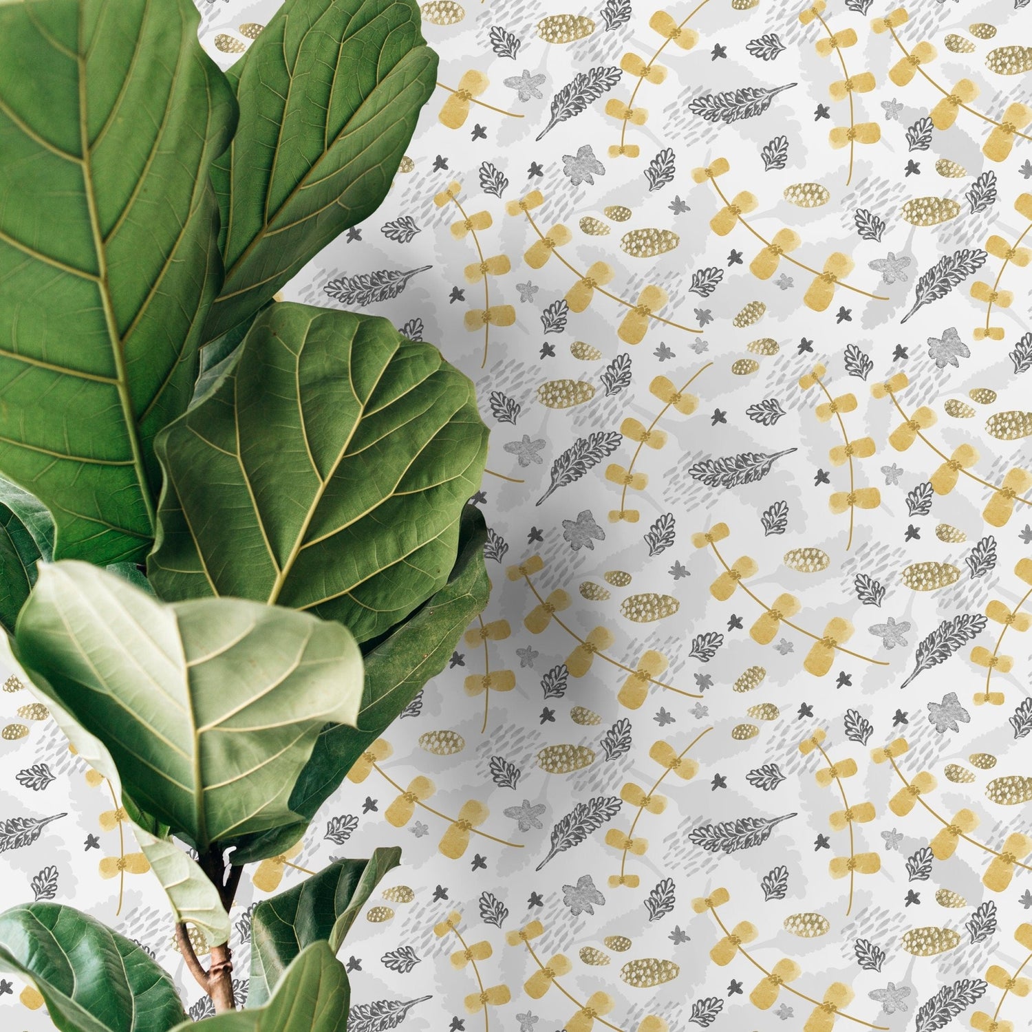 Festive Nature Garland Wallpaper - X001 - WallTrend