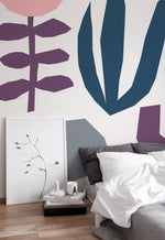 Floral Abstract Art Wallpaper - B455 - WallTrend