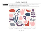 Floral Abstract Art Wallpaper - B455 - WallTrend