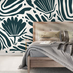 Floral Abstract Art Wallpaper Large Modern Mural Peel and Stick and Traditional Wallpaper - D662 - WallTrend