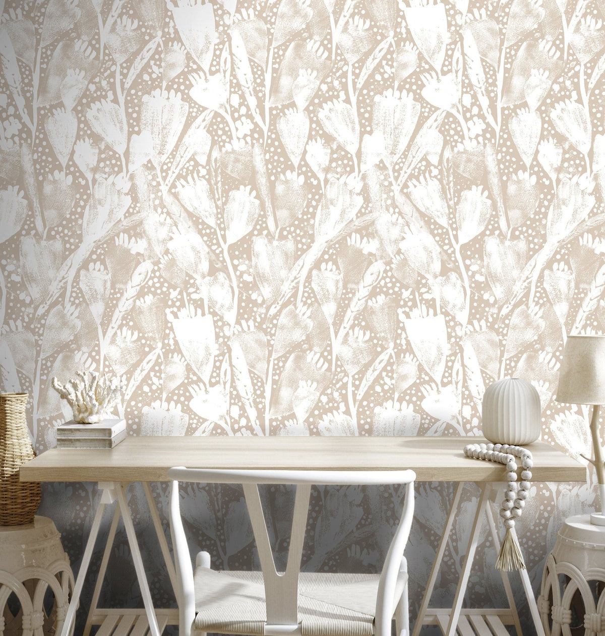 Floral Abstract Art Wallpaper - X194 - WallTrend