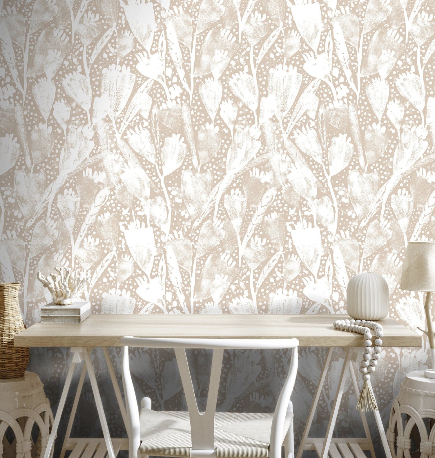 Floral Abstract Art Wallpaper - X194 - WallTrend