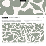 Floral Abstract Cutouts Wallpaper - D672 - WallTrend