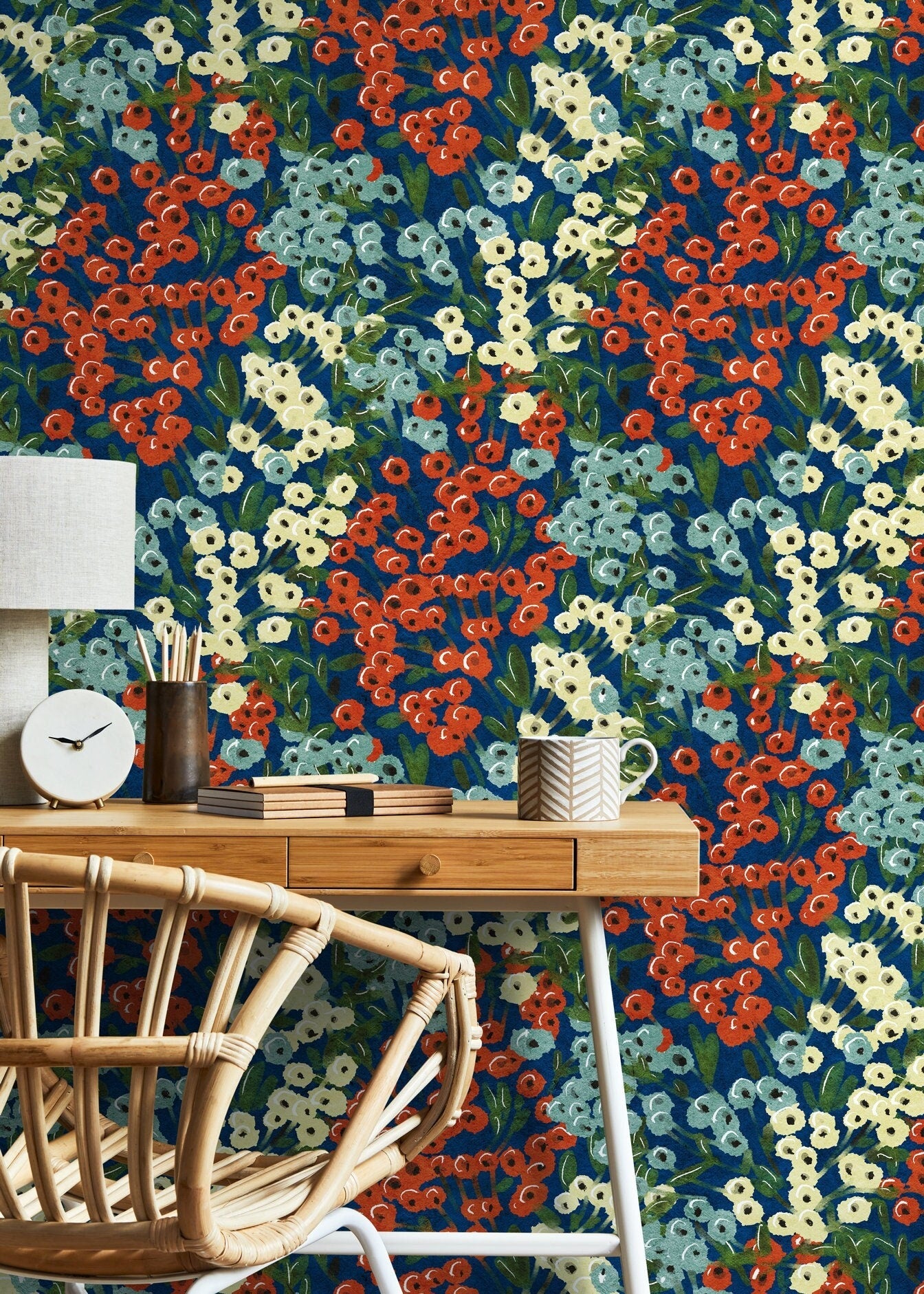 Floral Abundance Wallpaper - D013 - WallTrend