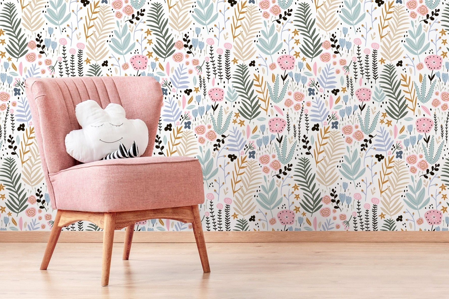 Floral and Botanical Delight Wallpaper - D114 - WallTrend