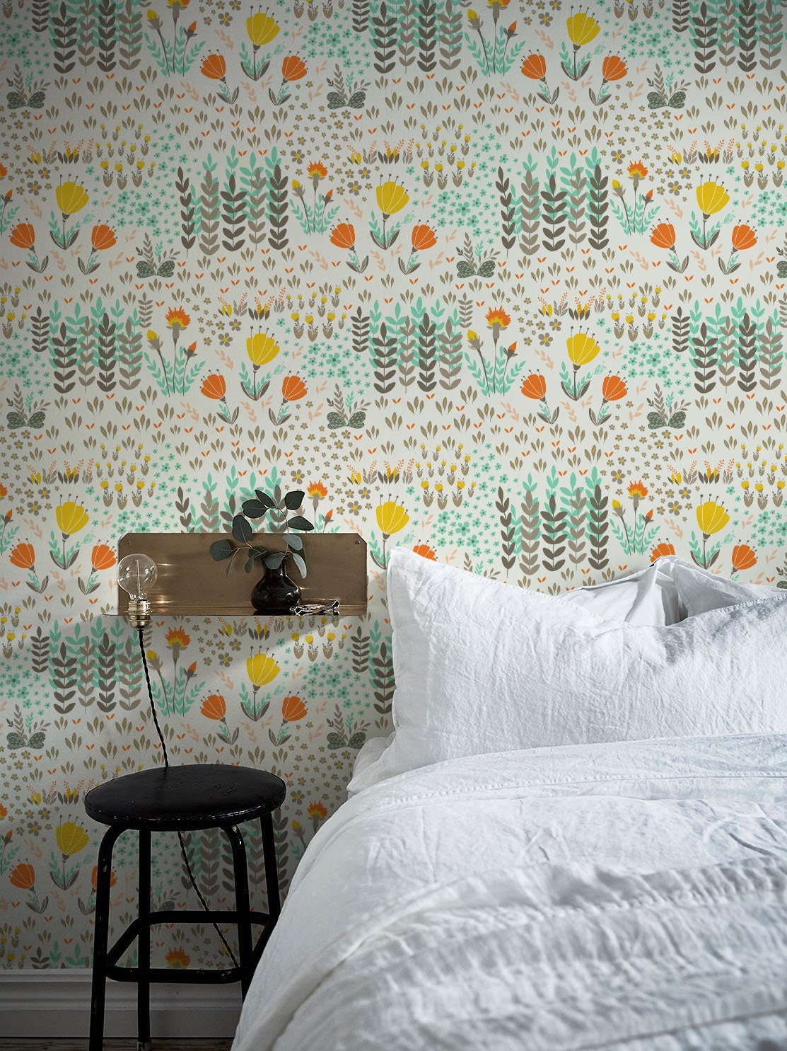 Floral and Fauna Harmony Wallpaper - B581 - WallTrend