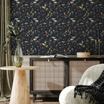 Floral and Fauna Illustration Wallpaper - A917 - WallTrend