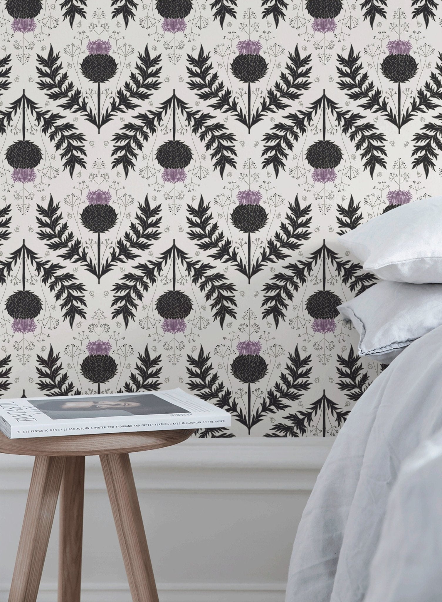 Floral and Geometric Harmony Wallpaper - B905 - WallTrend