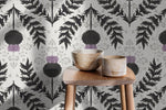 Floral and Geometric Harmony Wallpaper - B905 - WallTrend