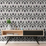 Floral and Geometric Harmony Wallpaper - B905 - WallTrend