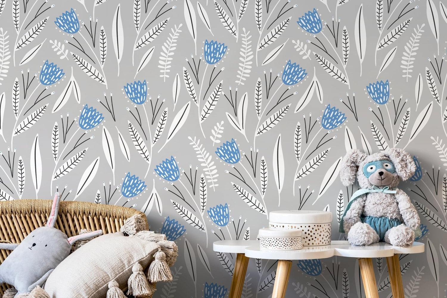 Floral and Leaf Patterns Wallpaper - D388 - WallTrend