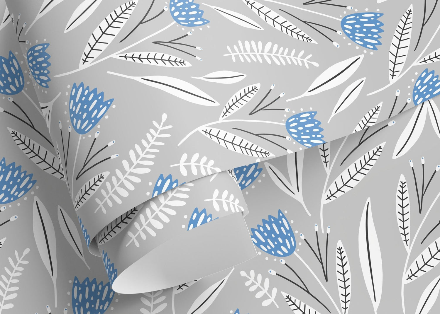 Floral and Leaf Patterns Wallpaper - D388 - WallTrend