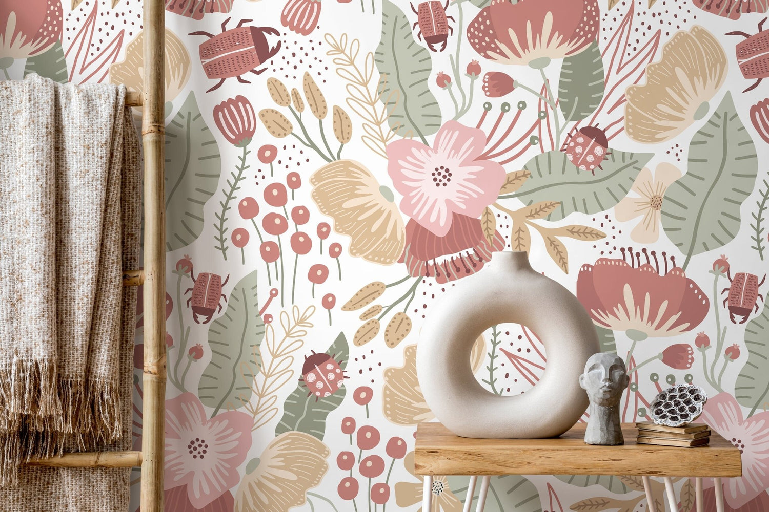 Floral Botanical Beauty Wallpaper - D312 - WallTrend