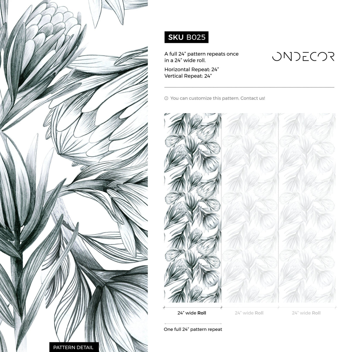 Floral Botanical Wallpaper Vintage Wallpaper Peel and Stick and Traditional Wallpaper - B025 - WallTrend