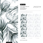 Floral Botanical Wallpaper Vintage Wallpaper Peel and Stick and Traditional Wallpaper - B025 - WallTrend