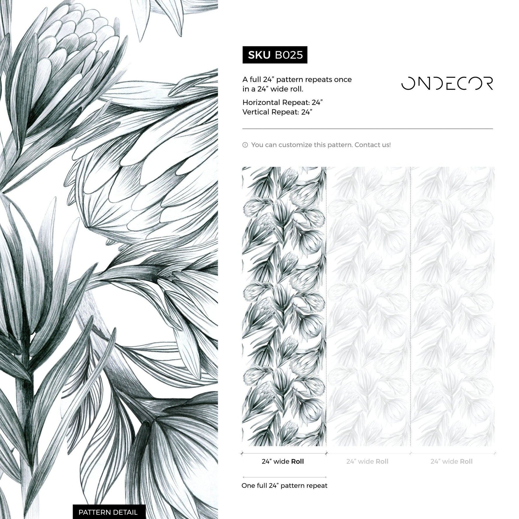 Floral Botanical Wallpaper Vintage Wallpaper Peel and Stick and Traditional Wallpaper - B025 - WallTrend
