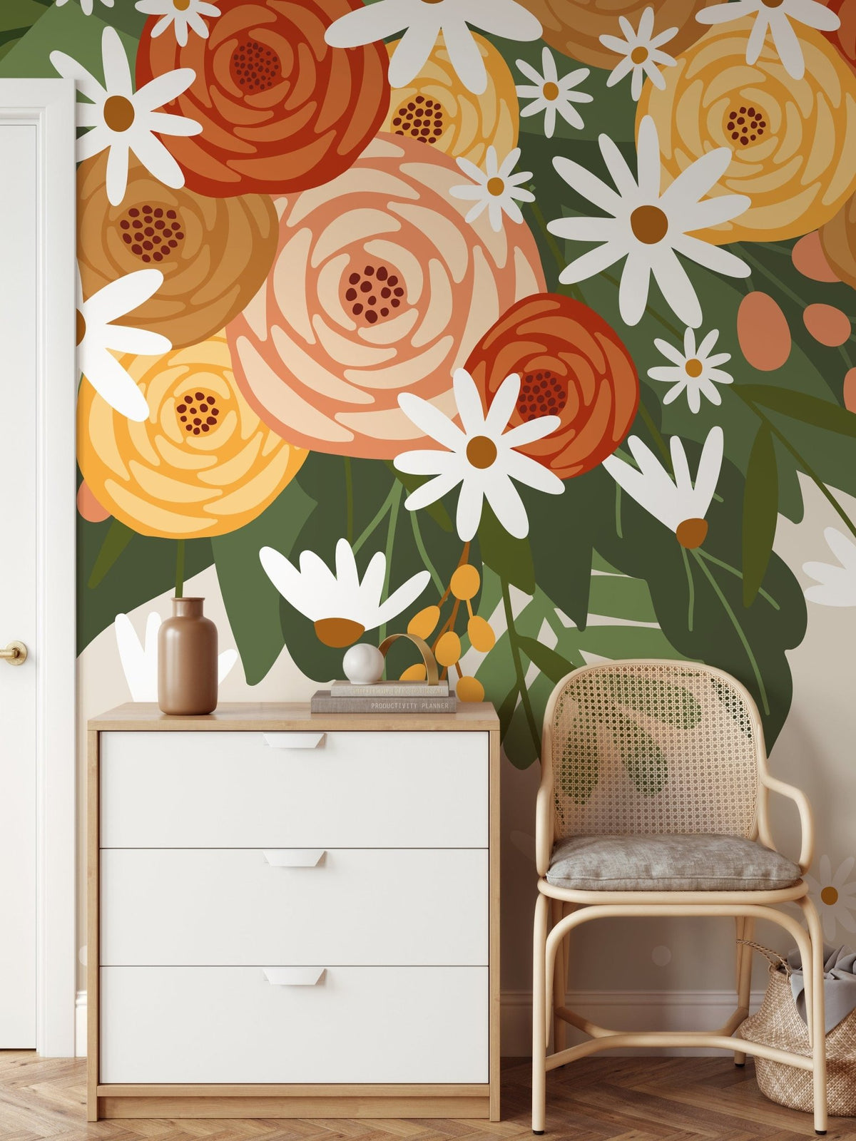 Floral Bouquet Bloom Wallpaper - C931 - WallTrend