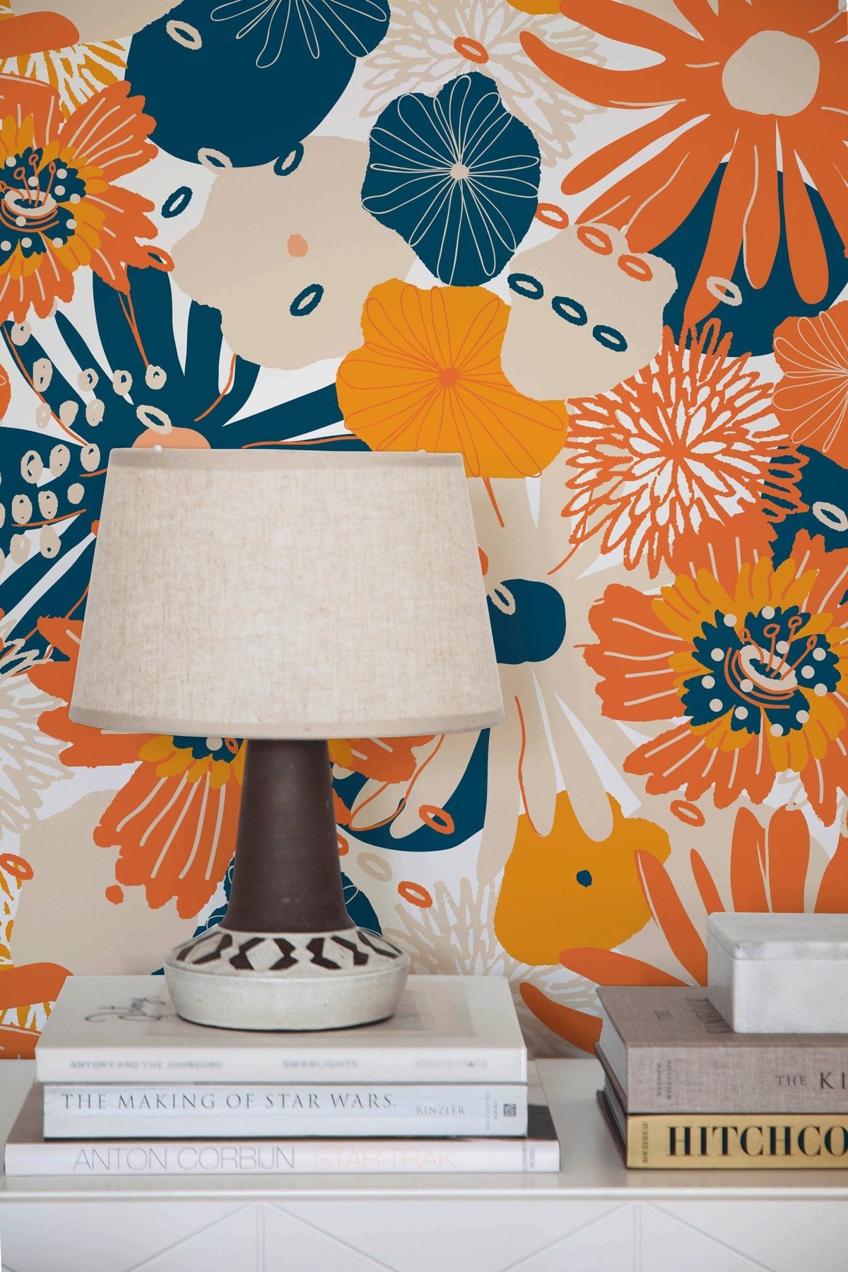 Floral Burst Pattern Wallpaper - B835 - WallTrend