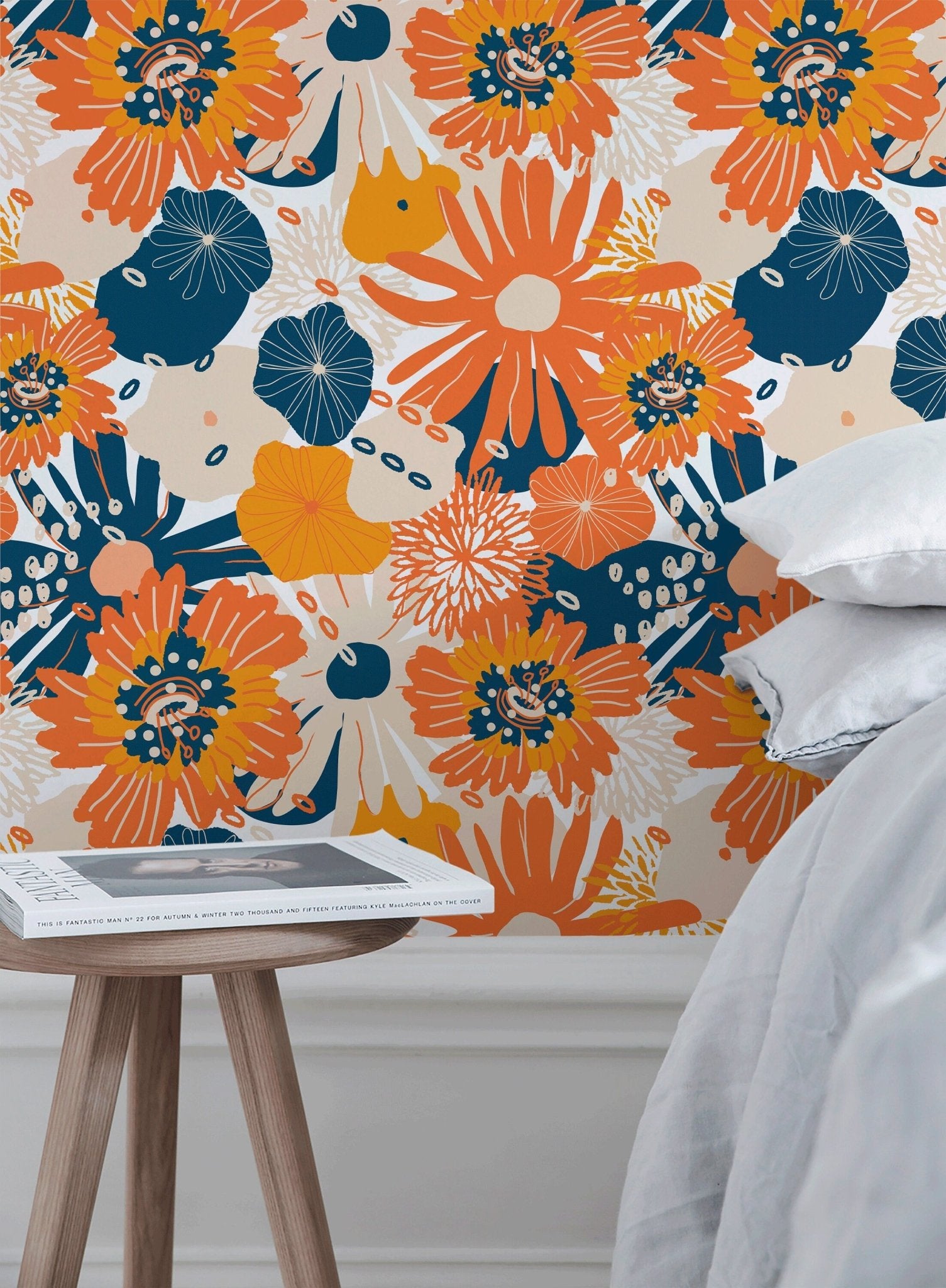 Floral Burst Pattern Wallpaper - B835 - WallTrend