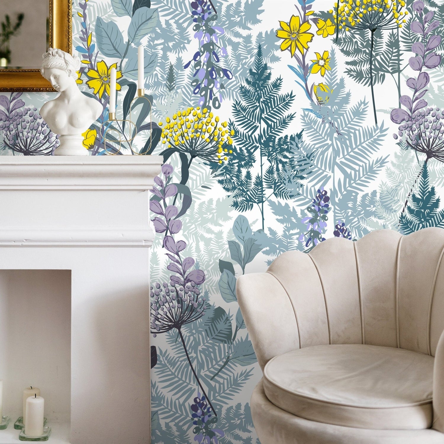 Floral Delight Wallpaper - B416 - WallTrend