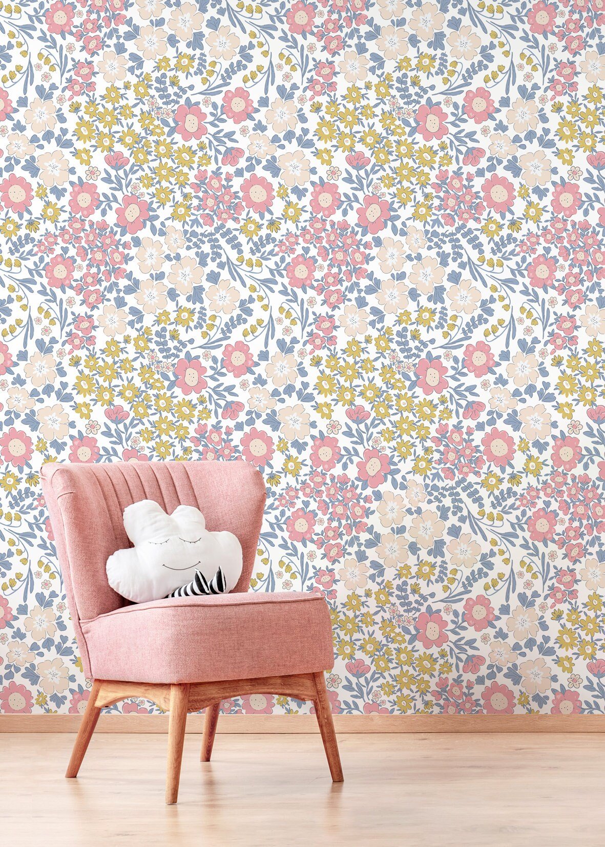 Floral Delight Wallpaper - D002 - WallTrend