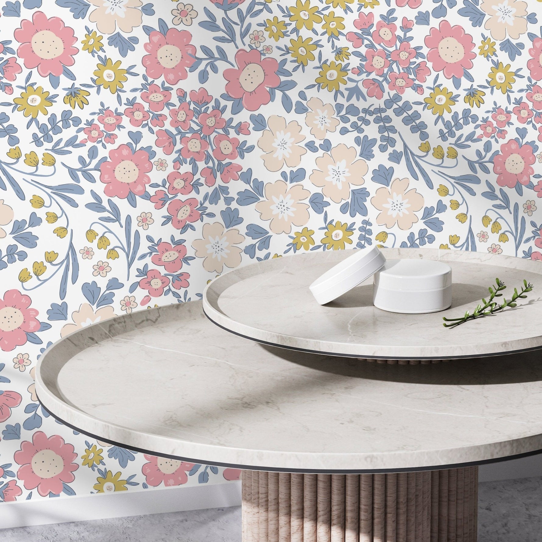 Floral Delight Wallpaper - D002 - WallTrend