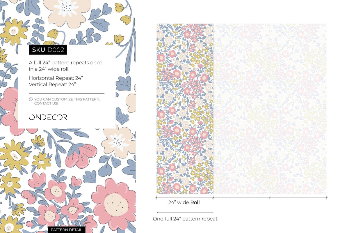 Floral Delight Wallpaper - D002 - WallTrend