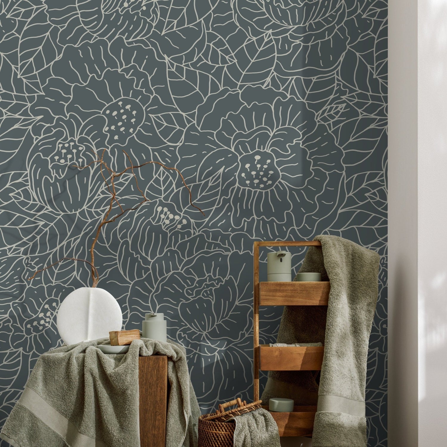 Floral Delight Wallpaper - SKU C954 - WallTrend