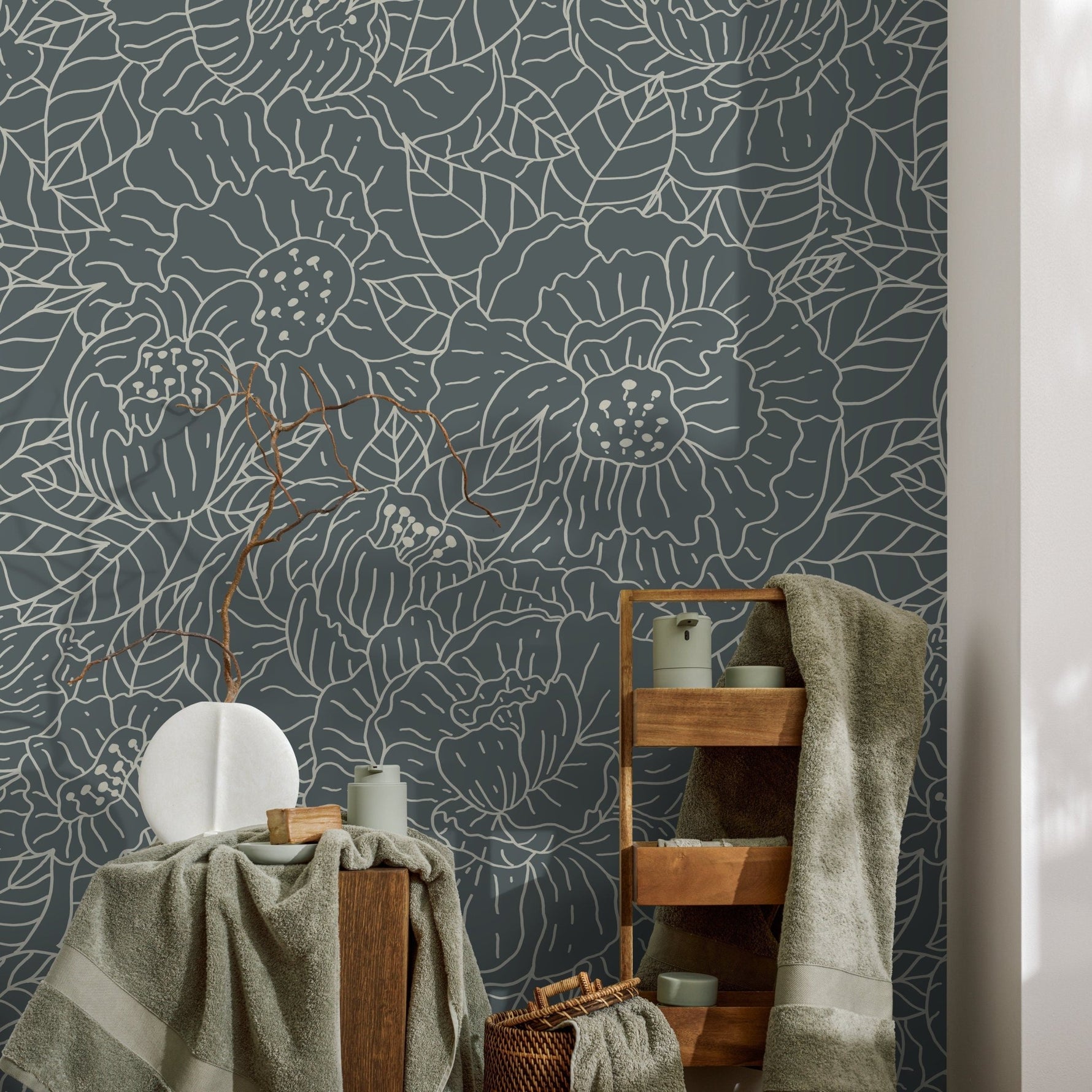 Floral Delight Wallpaper - SKU C954 - WallTrend