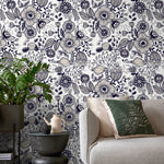 Floral Drawing Wallpaper Boho Wallpaper Peel and Stick and Traditional Wallpaper - A406 - WallTrend