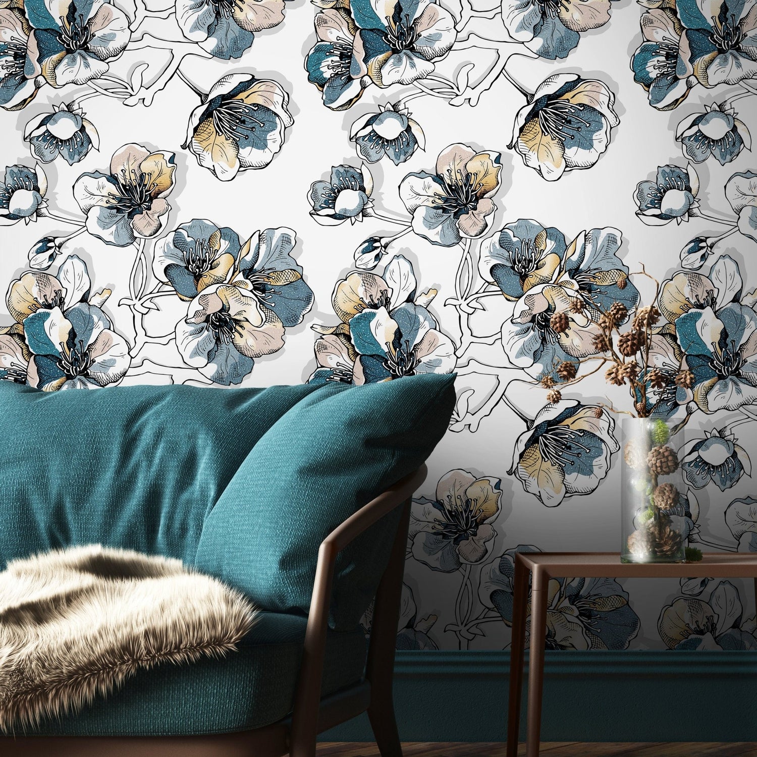 Floral Elegance Wallpaper - A488 - WallTrend