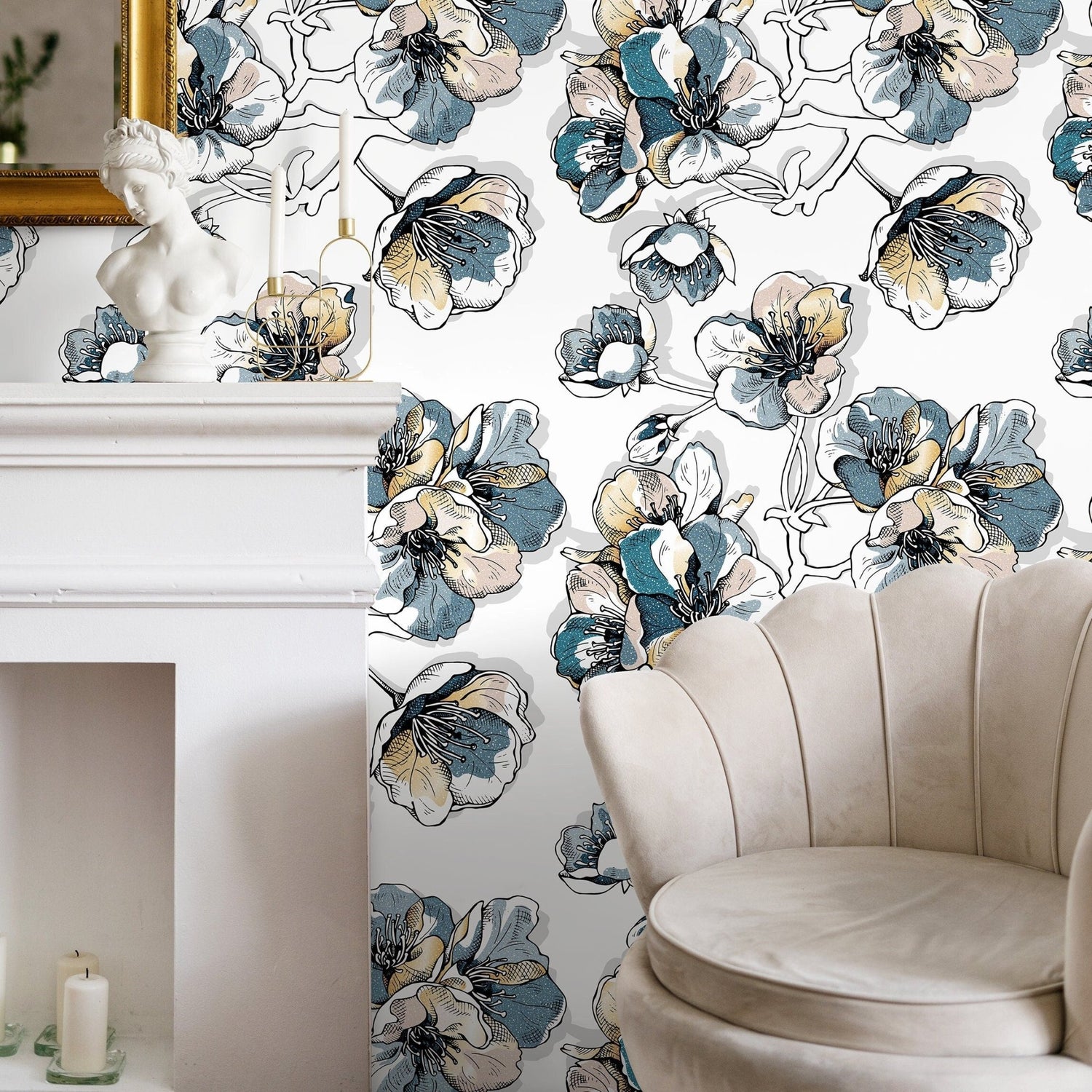 Floral Elegance Wallpaper - A488 - WallTrend