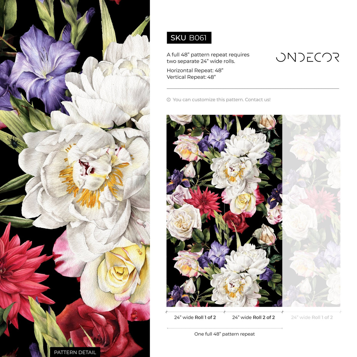 Floral Elegance Wallpaper - B061 - WallTrend