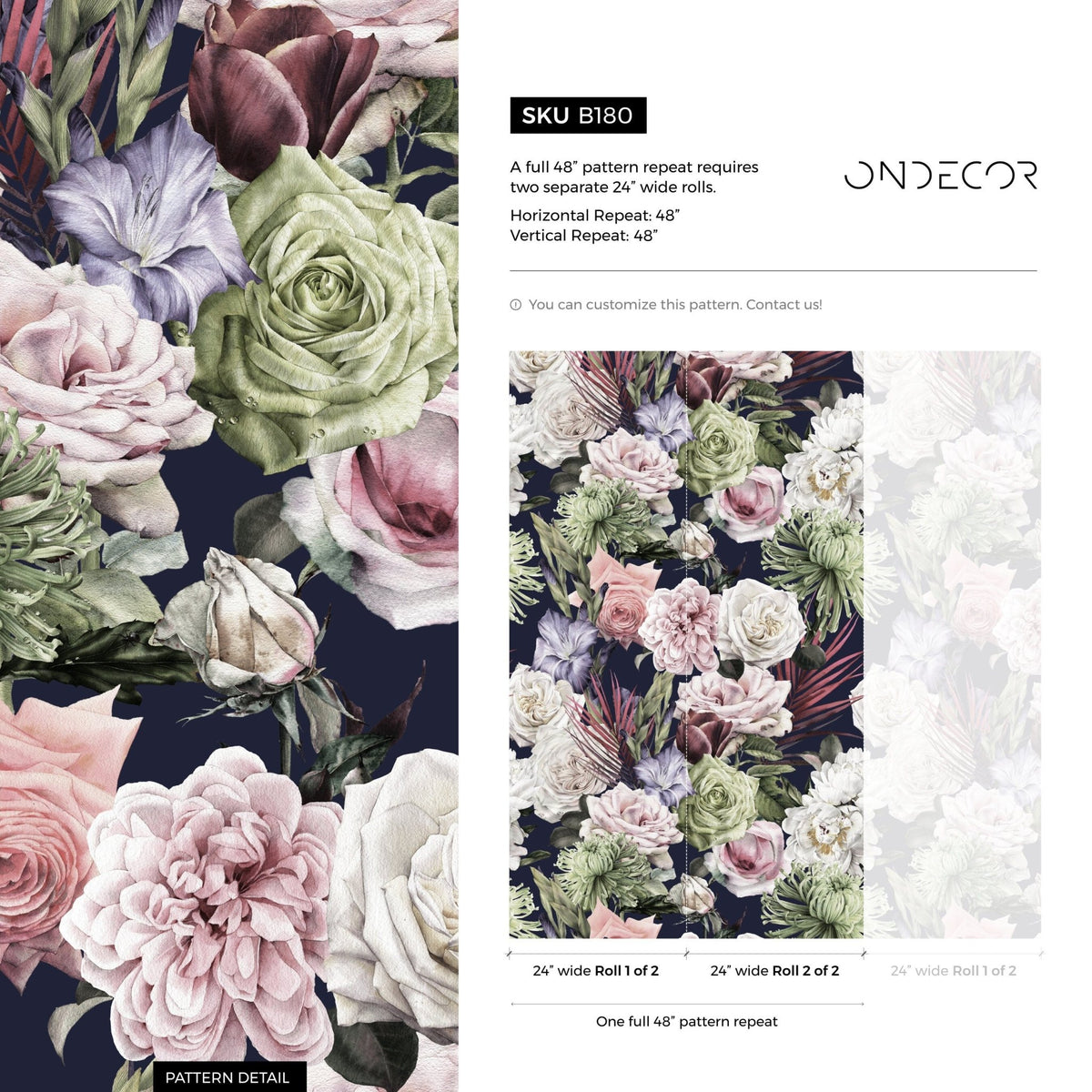 Floral Elegance Wallpaper - B180 - WallTrend