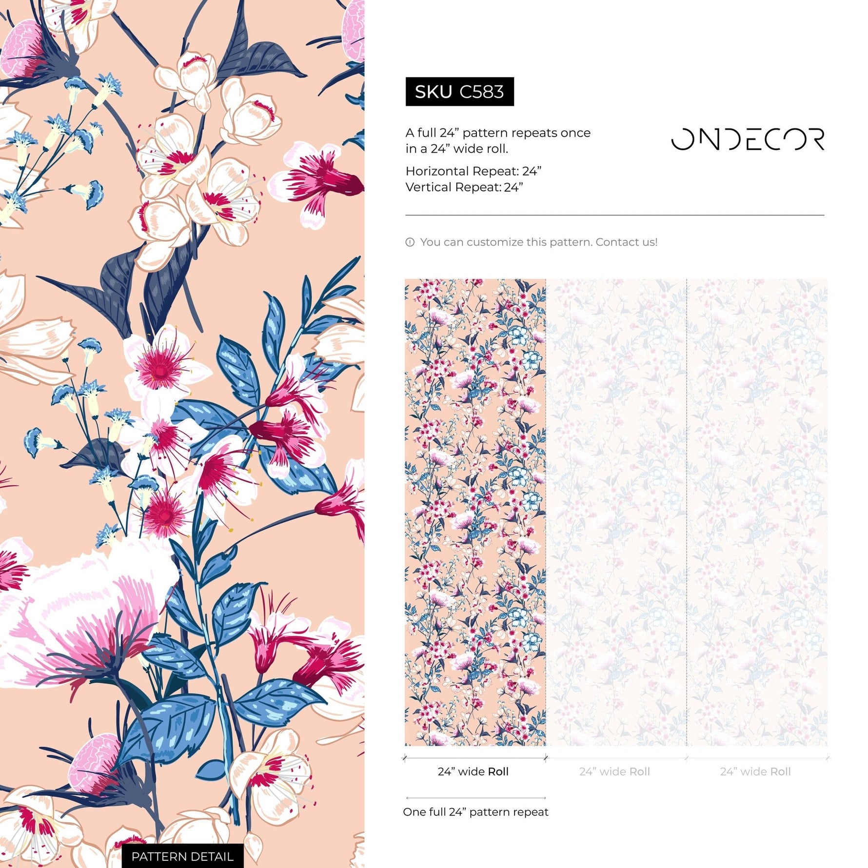 Floral Elegance Wallpaper - C583 - WallTrend