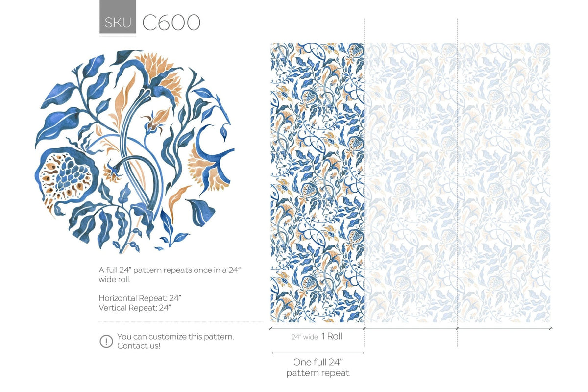 Floral Elegance Wallpaper - C600 - WallTrend