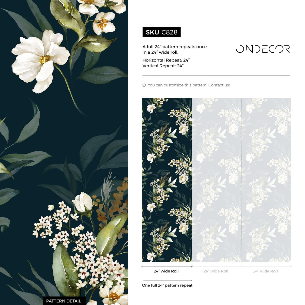 Floral Elegance Wallpaper - C828 - WallTrend