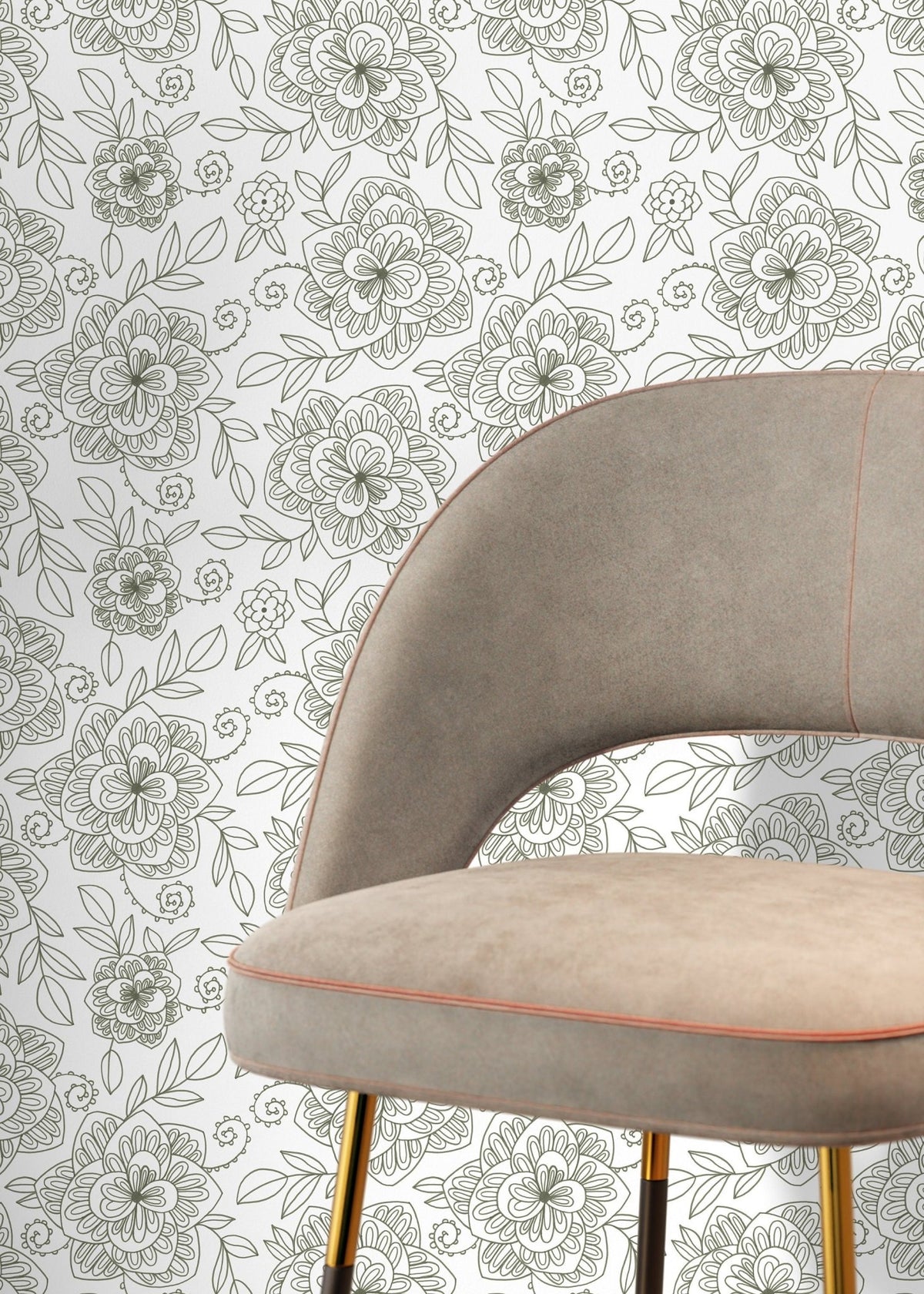 Floral Elegance Wallpaper - C961 - WallTrend