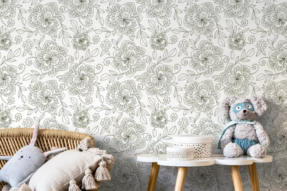 Floral Elegance Wallpaper - C961 - WallTrend