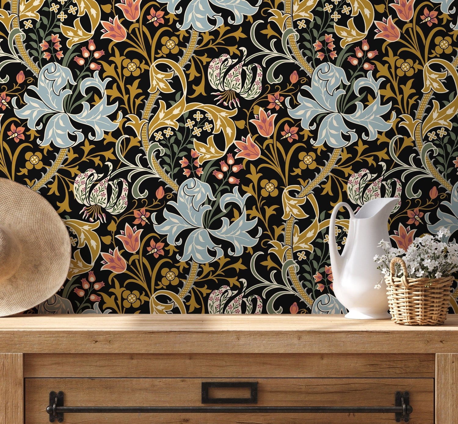 Floral Elegance Wallpaper - D007 - WallTrend