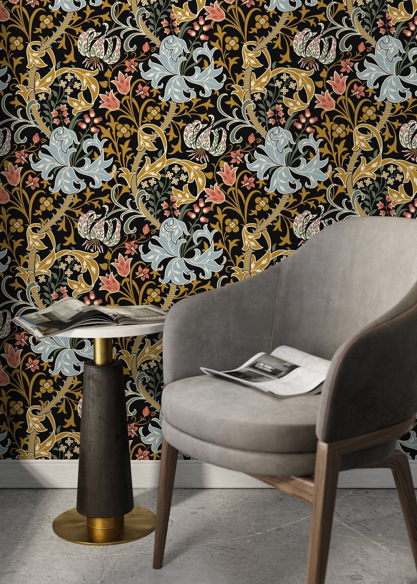 Floral Elegance Wallpaper - D007 - WallTrend