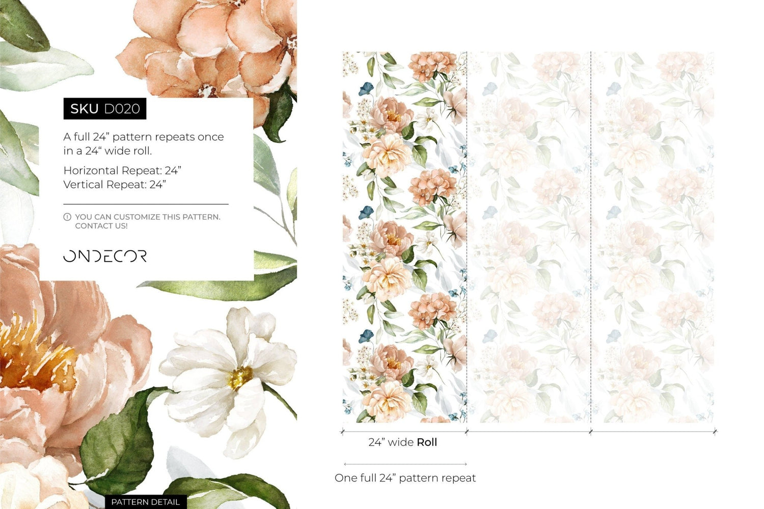 Floral Elegance Wallpaper - D020 - WallTrend