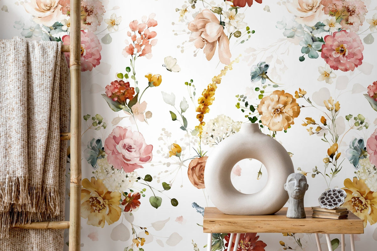 Floral Elegance Wallpaper - D022 - WallTrend