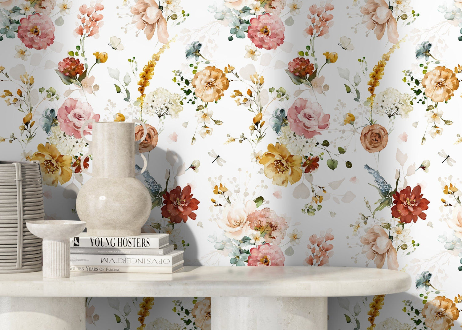 Floral Elegance Wallpaper - D022 - WallTrend