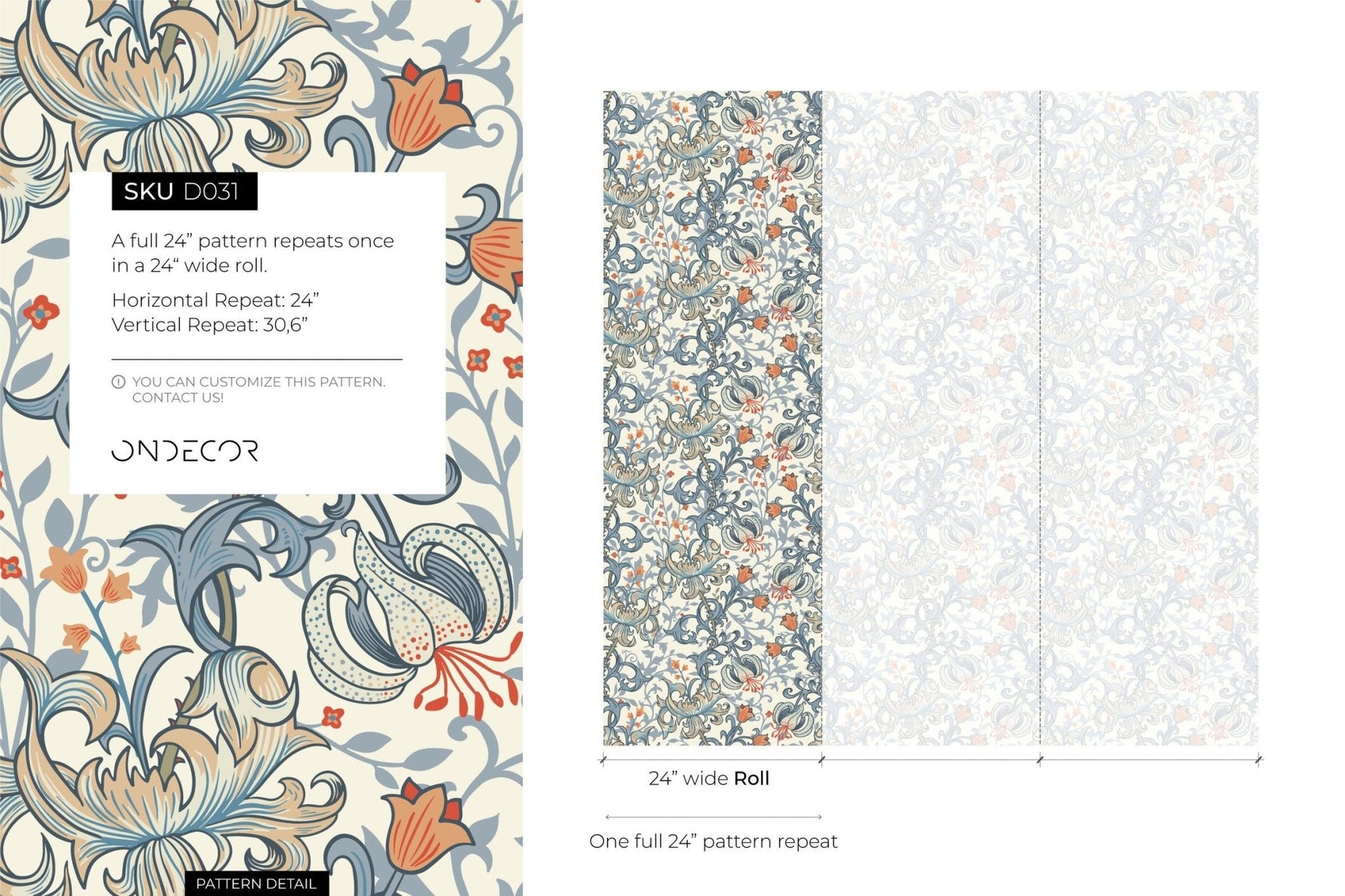 Floral Elegance Wallpaper - D031 - WallTrend