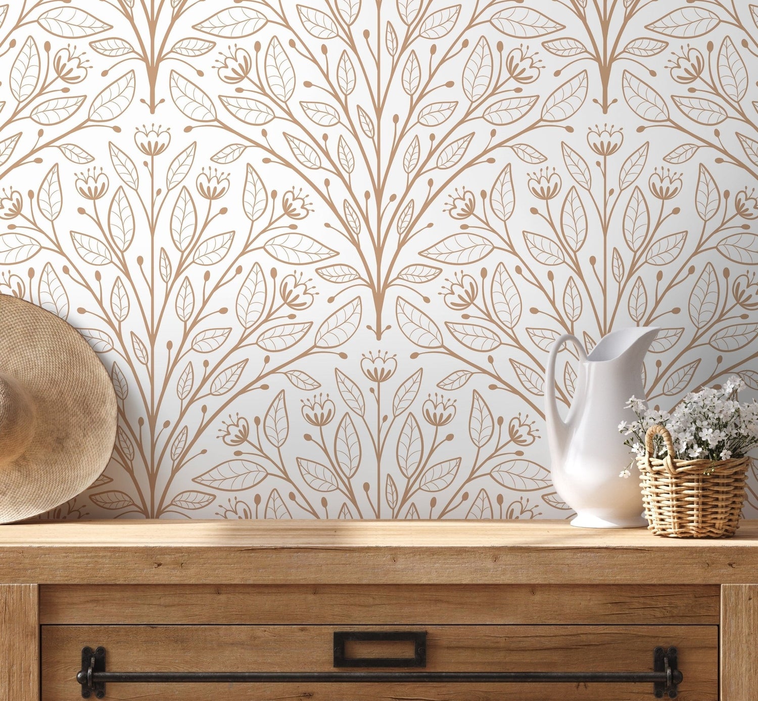 Floral Elegance Wallpaper - D041 - WallTrend