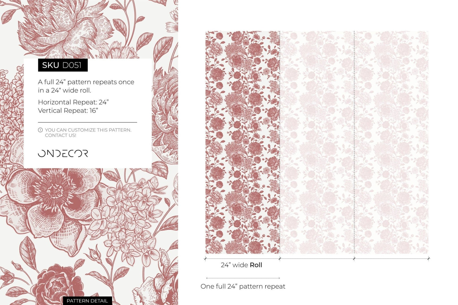 Floral Elegance Wallpaper - D051 - WallTrend